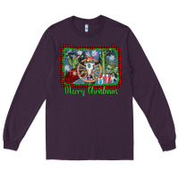 Merry Christmas Western Bull Skull Long Sleeve Tee | Teevron