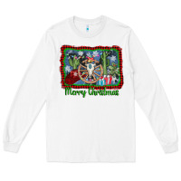 White merry christmas western bull skull Long Sleeve Tee - AdoDesignShop