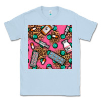 Dusty Blue Medicines And Pills Seamless Pattern Classic Tee - BundleAndBundleShop