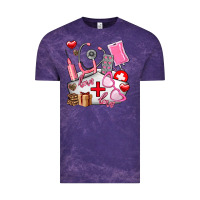 Cloud Purple nurse  valentines day love Vintage Tee - AdoDesignShop