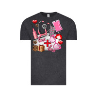Vintage Black nurse  valentines day love Vintage Tee - AdoDesignShop