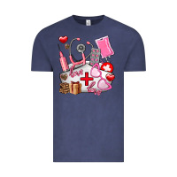 Vintage Denim nurse  valentines day love Vintage Tee - AdoDesignShop