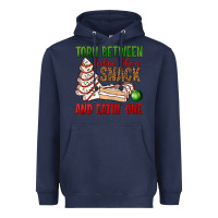 Navy torn between lookin' like a snack and eatin' one bbs Heavyweight Hoodie - BundleAndBundleShop