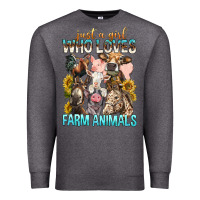 Charcoal Heather Just A Girl Who Loves Farm Animals Premium Sweatshirt - BundleAndBundleShop