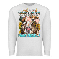 Oatmeal Heather Just A Girl Who Loves Farm Animals Premium Sweatshirt - BundleAndBundleShop