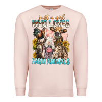 Pale Pink Just A Girl Who Loves Farm Animals Premium Sweatshirt - BundleAndBundleShop