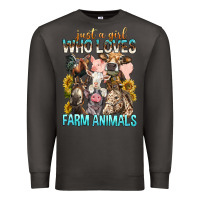 Smoke Just A Girl Who Loves Farm Animals Premium Sweatshirt - BundleAndBundleShop