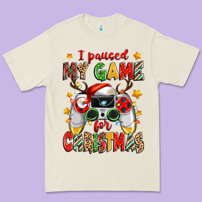 I Paused My Game For Christmas Premium Tee Designed By Zillion Design Studio