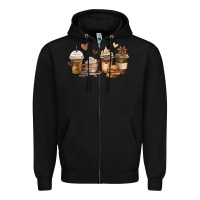 Black melanin afro coffee cups Zipper Hoodie - MaliasSmallBusiness