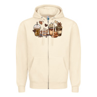 Sandshell melanin afro coffee cups Zipper Hoodie - MaliasSmallBusiness