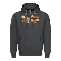 Smoke melanin afro coffee cups Zipper Hoodie - MaliasSmallBusiness