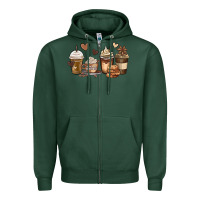 Sports Green melanin afro coffee cups Zipper Hoodie - MaliasSmallBusiness