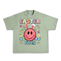 Oil Green easter vibes smiley face Urban Heavy Tee - Artiststas