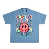 Pebble Blue easter vibes smiley face Urban Heavy Tee - Artiststas