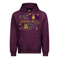 Mauve Wine King cake calories don't count Urban Hoodie - HowdyJamesFarm