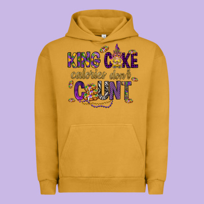 King Cake Calories Don't Count Urban Hoodie Designed By Howdyjamesfarm