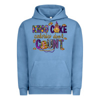 Pigment Pebble Blue King cake calories don't count Urban Hoodie - HowdyJamesFarm