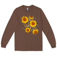 Chestnut leopard sunflower patch Long Sleeve Tee - AdoDesignShop