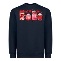 Navy valentines day coffee Heavyweight Sweatshirt - JahusDesignShop