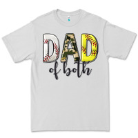 Dove Grey dad of both with softball and baseball Premium Tee - texasbilliewilder