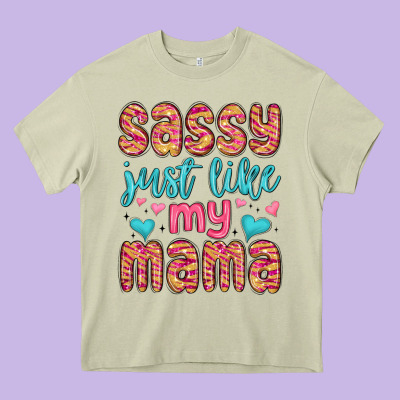 Sassy Just Like My Mama Heavy Core Tee Designed By Maliassmallbusiness