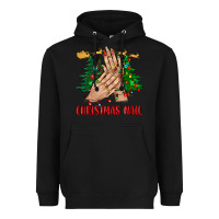 Black christmas nail bbs Heavyweight Hoodie - BundleAndBundleShop