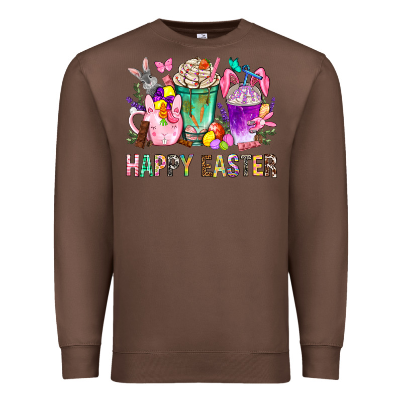 Happy Easter Coffee Cups With Bunny Premium Sweatshirt by BundleAndBundleShop | Teevron