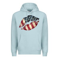 Blue Mist Vintage American Flag Lips Premium Hoodie - Bettercallsaul