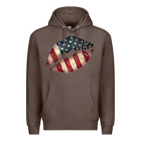 Coffee Vintage American Flag Lips Premium Hoodie - Bettercallsaul