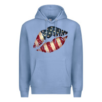 Colony Blue Vintage American Flag Lips Premium Hoodie - Bettercallsaul