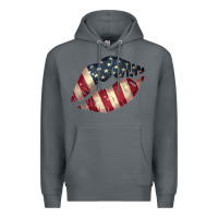 Rock Vintage American Flag Lips Premium Hoodie - Bettercallsaul