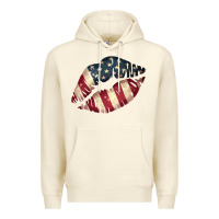Sandshell Vintage American Flag Lips Premium Hoodie - Bettercallsaul