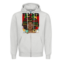 Dove Grey black woman teacher Zipper Hoodie - MaliasSmallBusiness