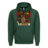 Sports Green black woman teacher Zipper Hoodie - MaliasSmallBusiness