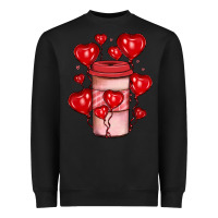 Black valentines day coffee Heavyweight Sweatshirt - JahusDesignShop