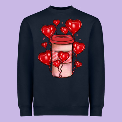 Valentines Day Coffee Heavyweight Sweatshirt Designed By Jahusdesignshop