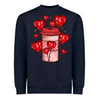 Navy valentines day coffee Heavyweight Sweatshirt - JahusDesignShop