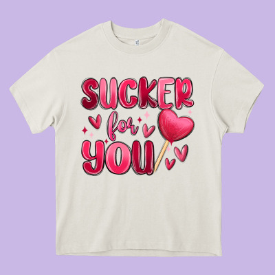 Sucker For You Heavy Core Tee Designed By Maliassmallbusiness