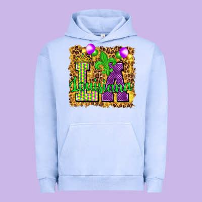 Louisiana Leopard With Balloons Urban Hoodie Designed By Howdyjamesfarm