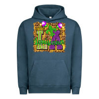 Pigment Midnight Navy Louisiana leopard with balloons Urban Hoodie - HowdyJamesFarm