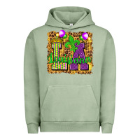 Pigment Oil Green Louisiana leopard with balloons Urban Hoodie - HowdyJamesFarm