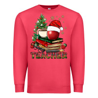 Cardinal Teacher With Christmas Tree Premium Sweatshirt - BundleAndBundleShop