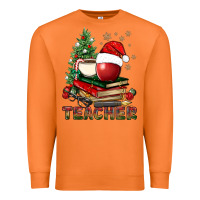Carrot Teacher With Christmas Tree Premium Sweatshirt - BundleAndBundleShop