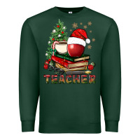 Sports Green Teacher With Christmas Tree Premium Sweatshirt - BundleAndBundleShop