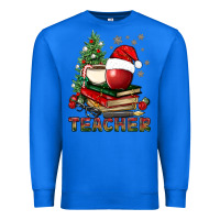 True Royal Teacher With Christmas Tree Premium Sweatshirt - BundleAndBundleShop