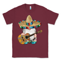 Burgundy mexican gnomes guitar sombrero serape Classic Tee - Artiststas