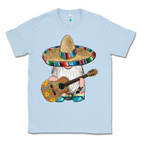 Dusty Blue mexican gnomes guitar sombrero serape Classic Tee - Artiststas