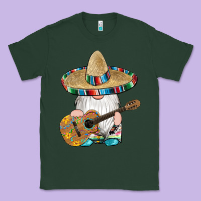 Mexican Gnomes Guitar Sombrero Serape Classic Tee Designed By Artiststas