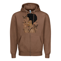Chestnut black woman praying Zipper Hoodie - MaliasSmallBusiness