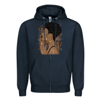 Navy black woman praying Zipper Hoodie - MaliasSmallBusiness